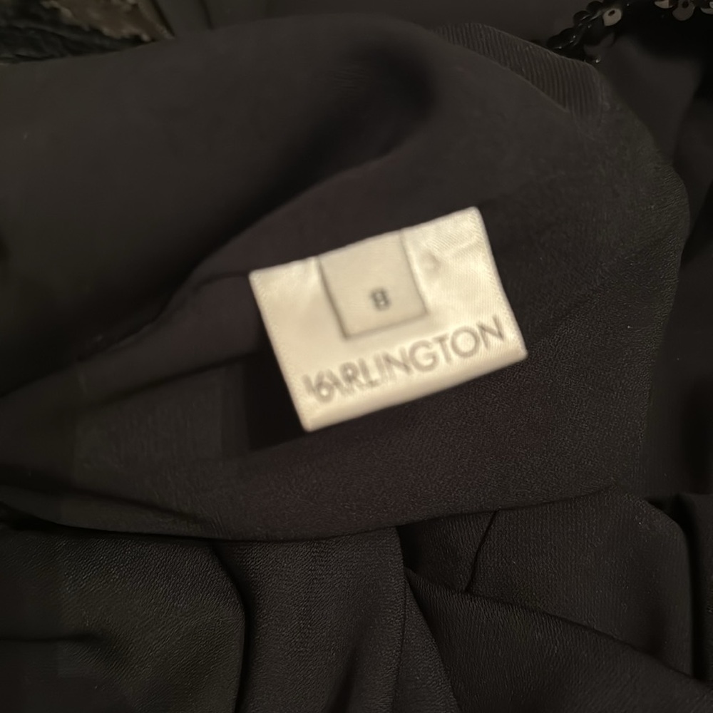 16ARLINGTON Black Sequin Ruched Dress. - Picture 9 of 9